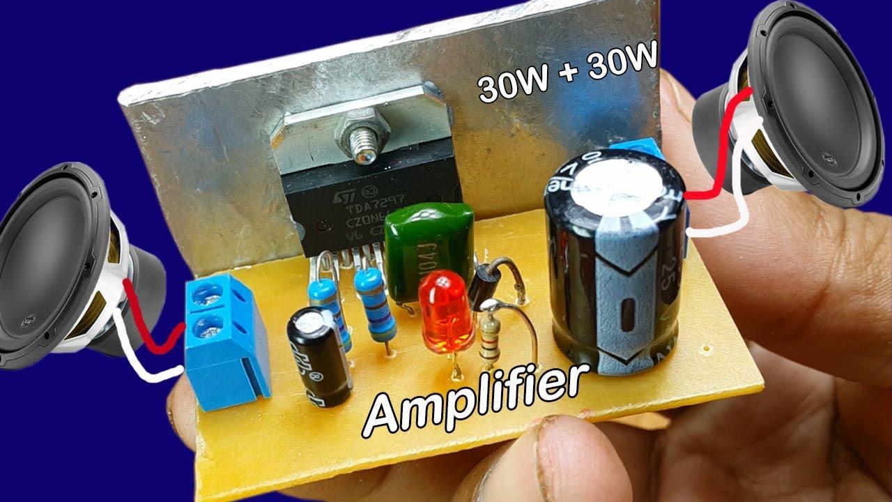 Como Fazer Amplificador De Potência De áudio Estéreo Tda 7297 30w Em Casa Entrada De Energia Dc 12v 7234