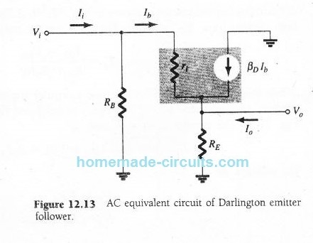 Circuito Darlington Equivalente AC