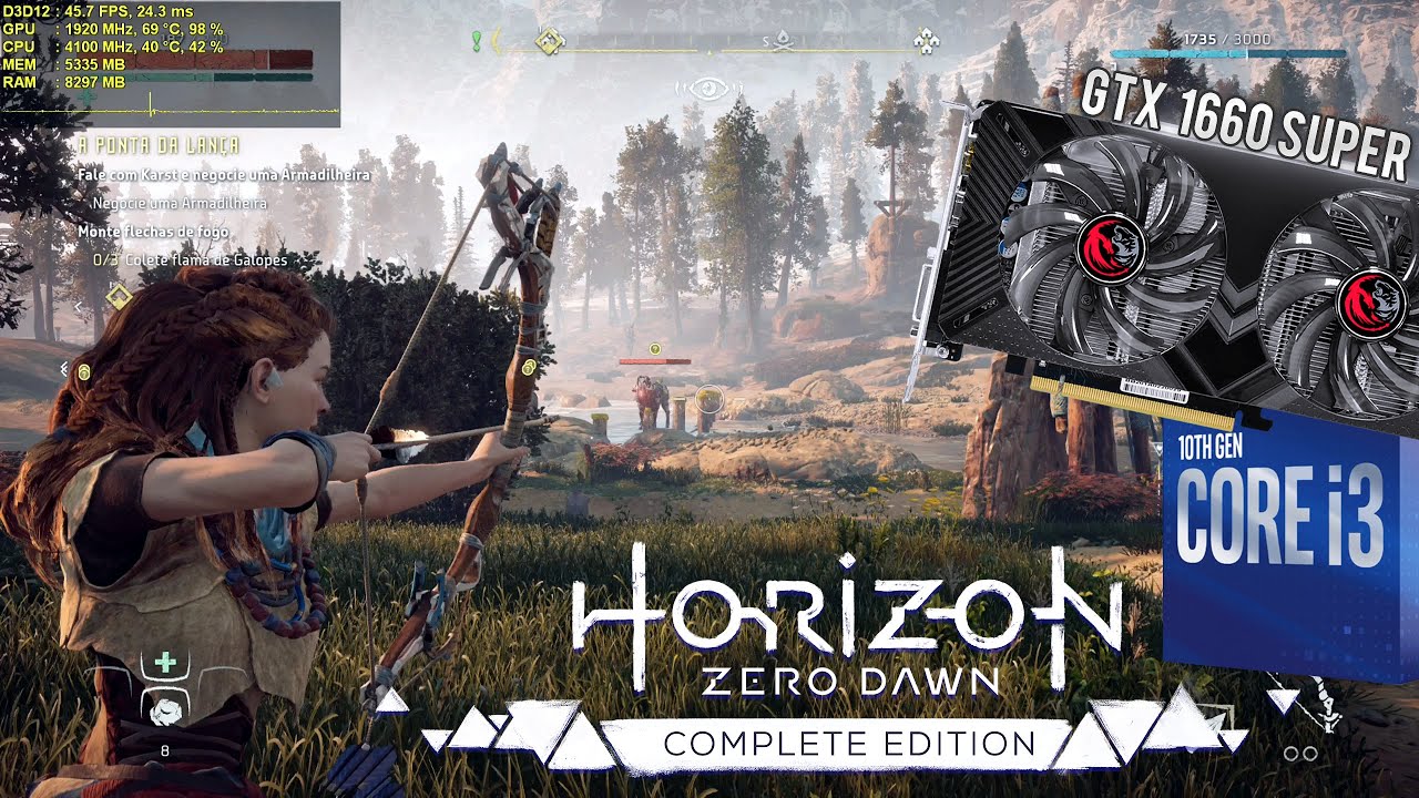 Teste Horizon Zero Dawn Pc Gtx Super Gb Rodando No Supremo