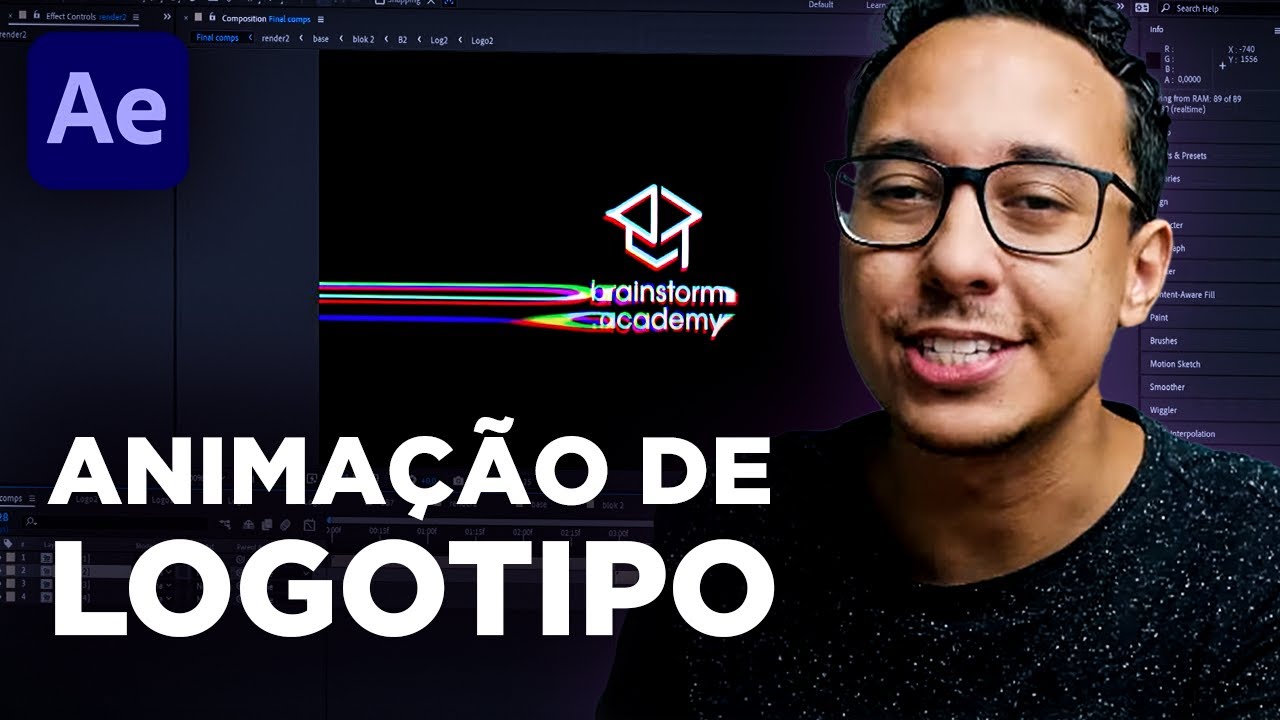 Anima O De Logo Glitch Estilosa Pra Intro No After Effects Template Gr Tis